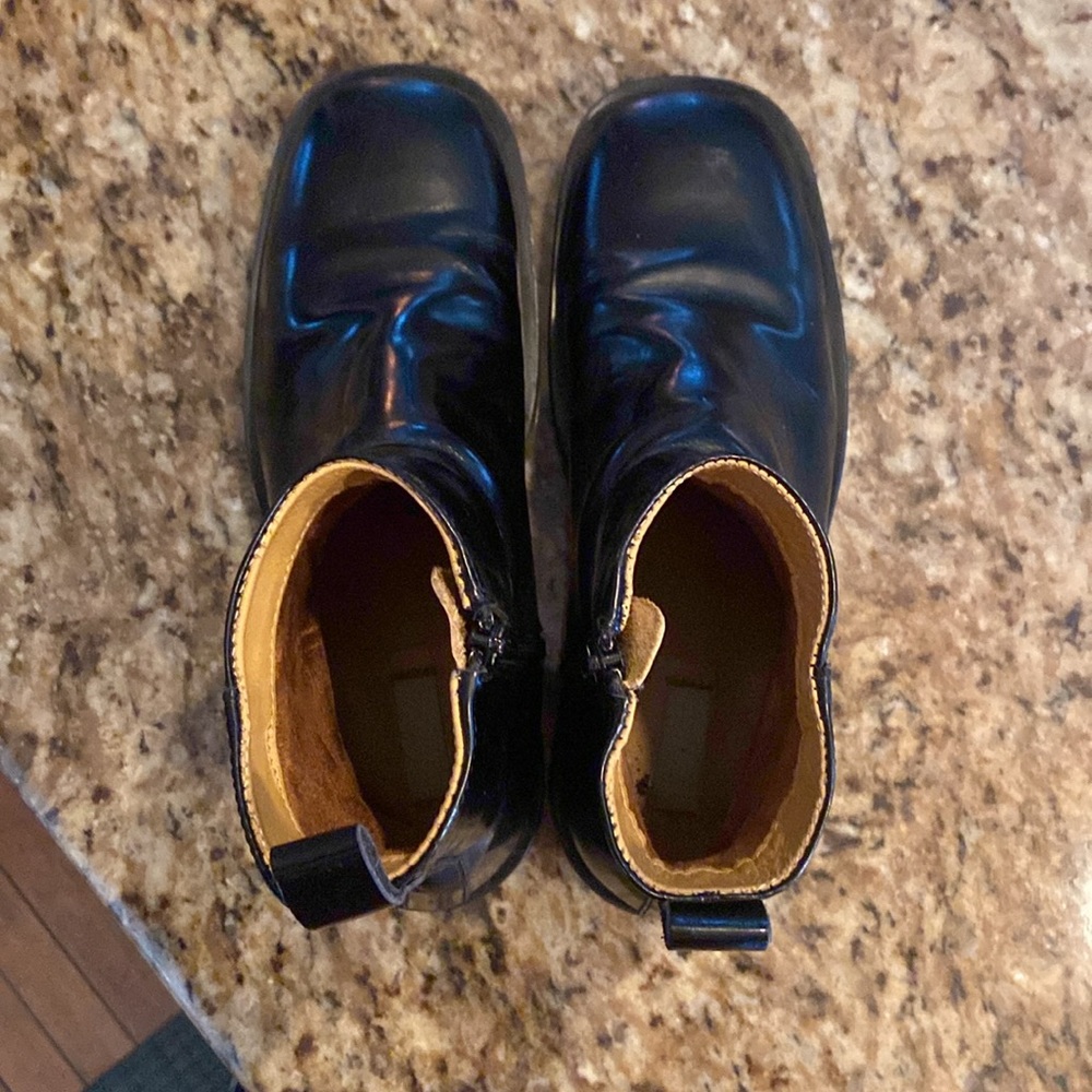 Men's Black Leather Boots - Picture 3 of 3